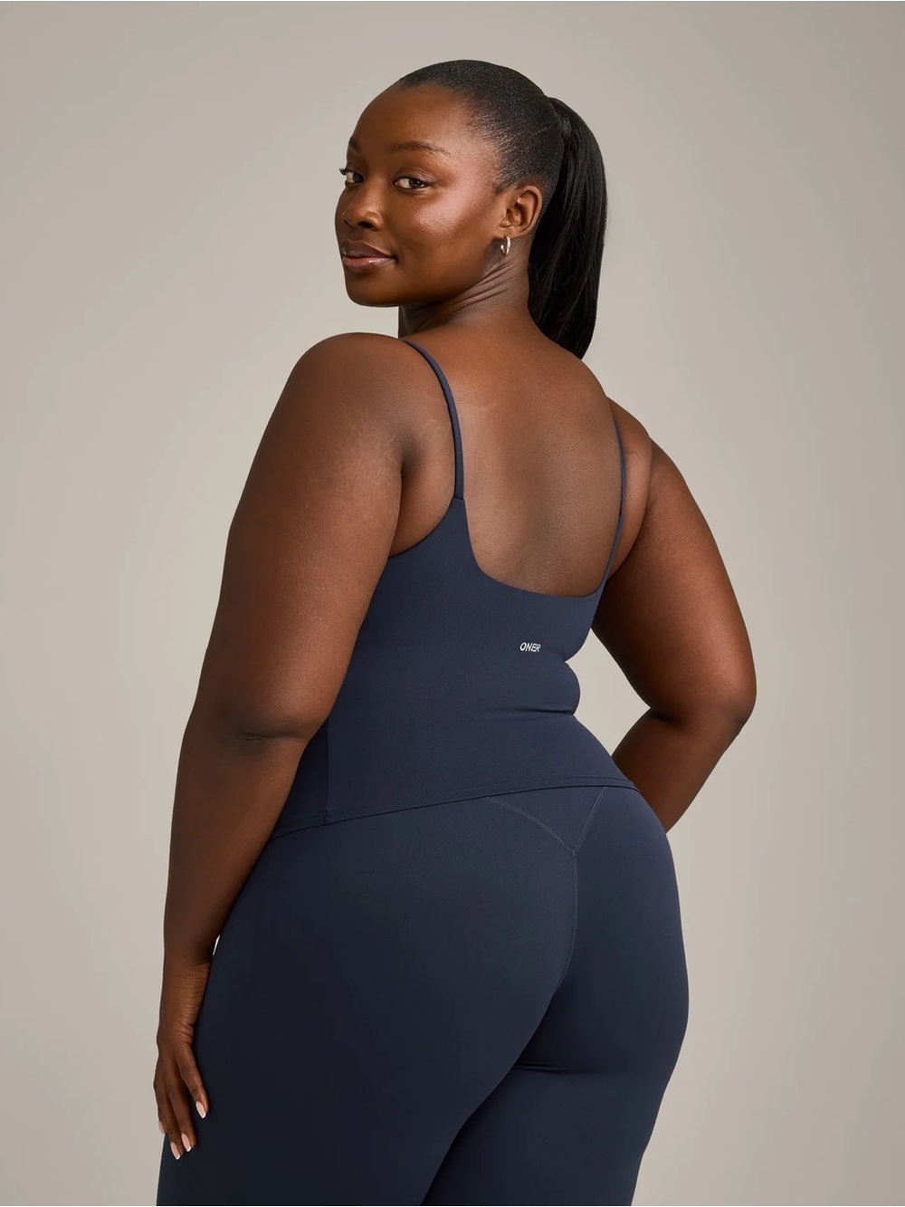 Oner Active Navy Blue Slim-Fit Tank